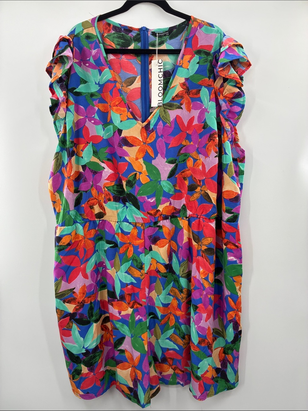 BloomChic Multicolor Floral Ripper Romper size 6X NWT